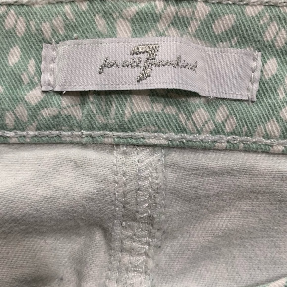 7 For All Mankind Lace Print Skinny Cropped Jeans - Picture 3 of 9